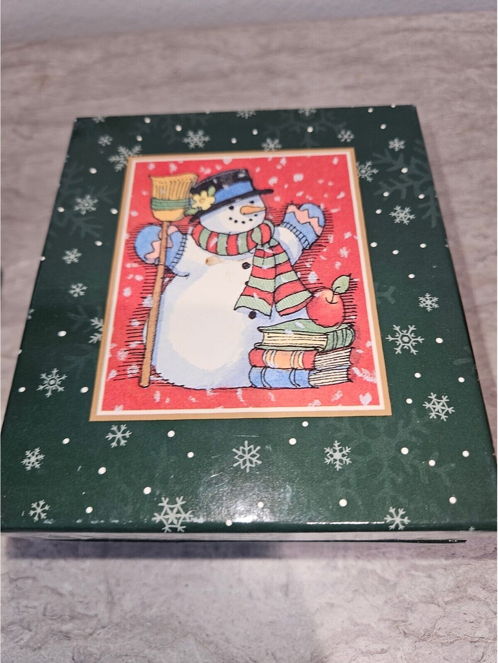 Vintage lane snowman ornament